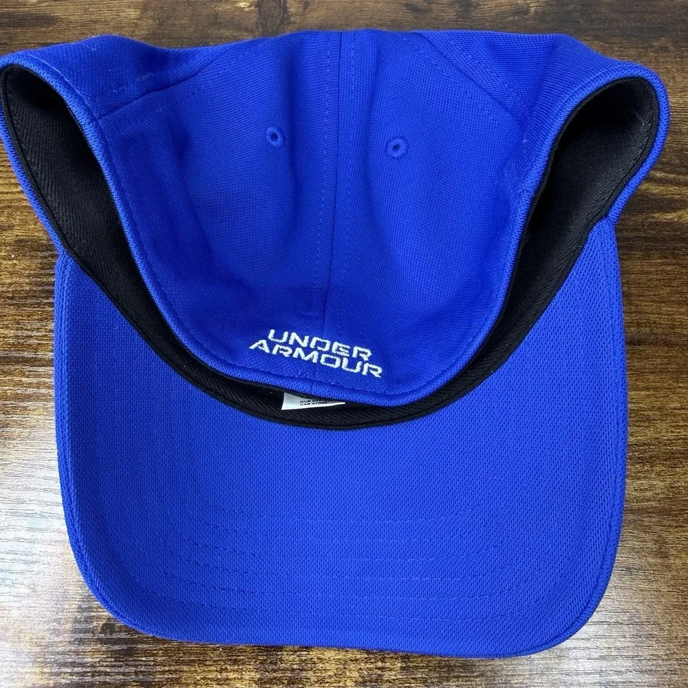 Under Armour Blue Blitzing Stretch Fit Hat Cap Adult L/XL Royal Blue